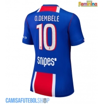 Camisa de time de futebol Paris Saint-Germain Ousmane Dembele #10 Replicas 1º Equipamento Feminina 2026-27 Manga Curta